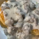 Homemade Biscuits and Gravy with Sausage