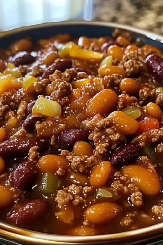 Hearty Baked Beans with Ground Beef