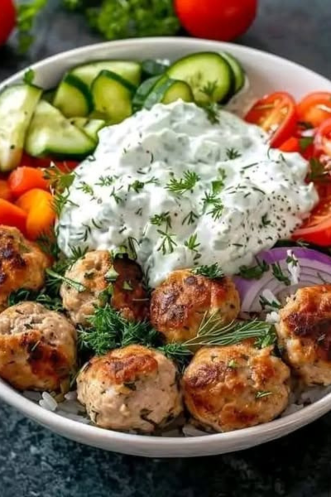 Greek Chicken Meatballs Recipe