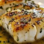 Golden Seared Cod with Herb Butter Sauce