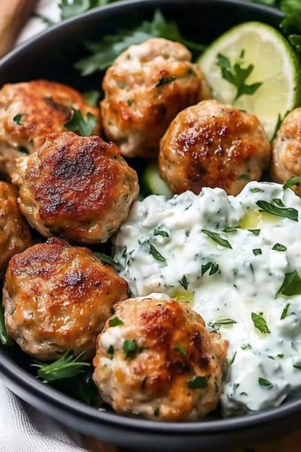 Greek Chicken Meatballs Recipe