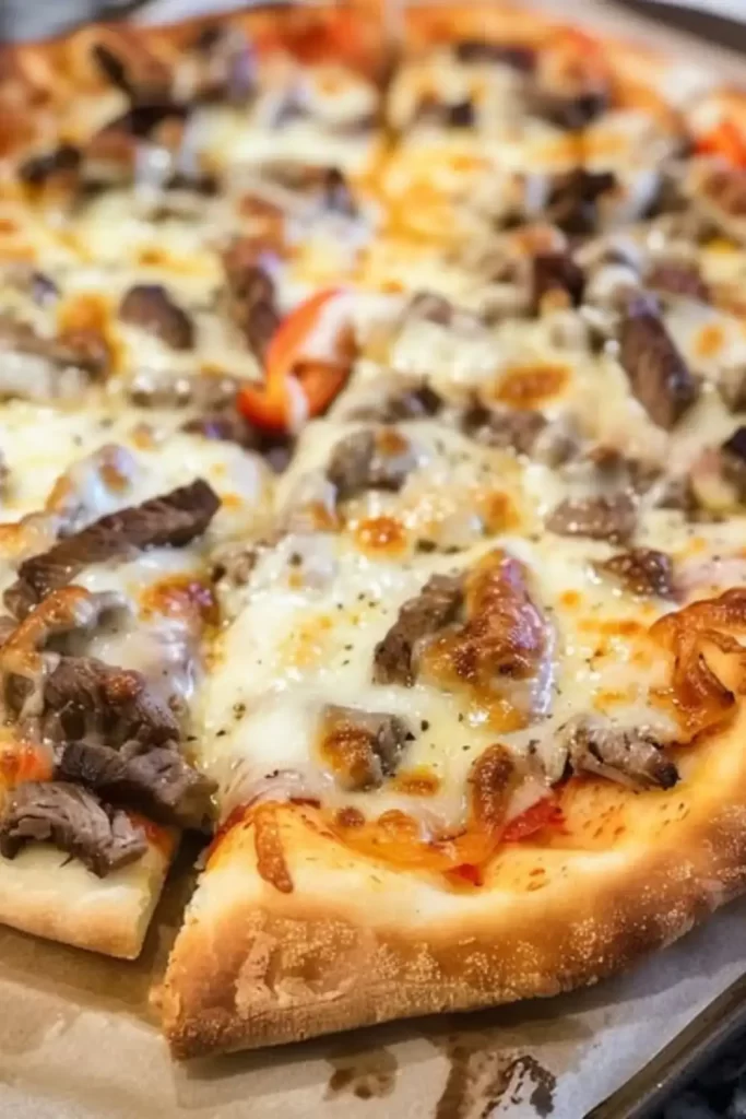 Easy Philly Cheesesteak Pizza Recipe