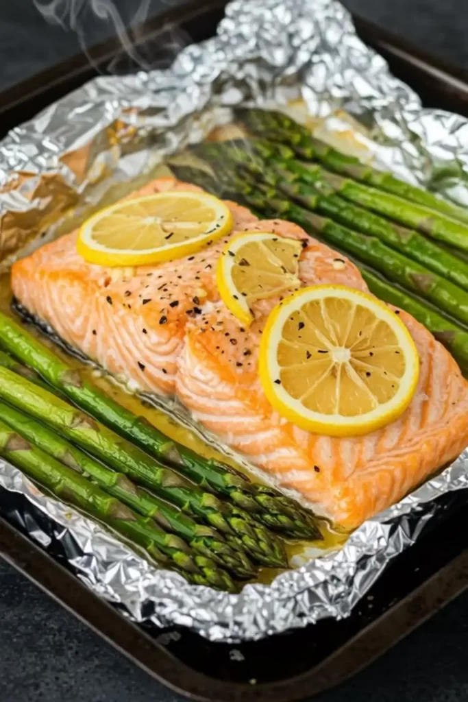 salmon and asparagus