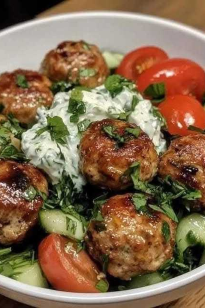 Greek Chicken Meatballs Recipe