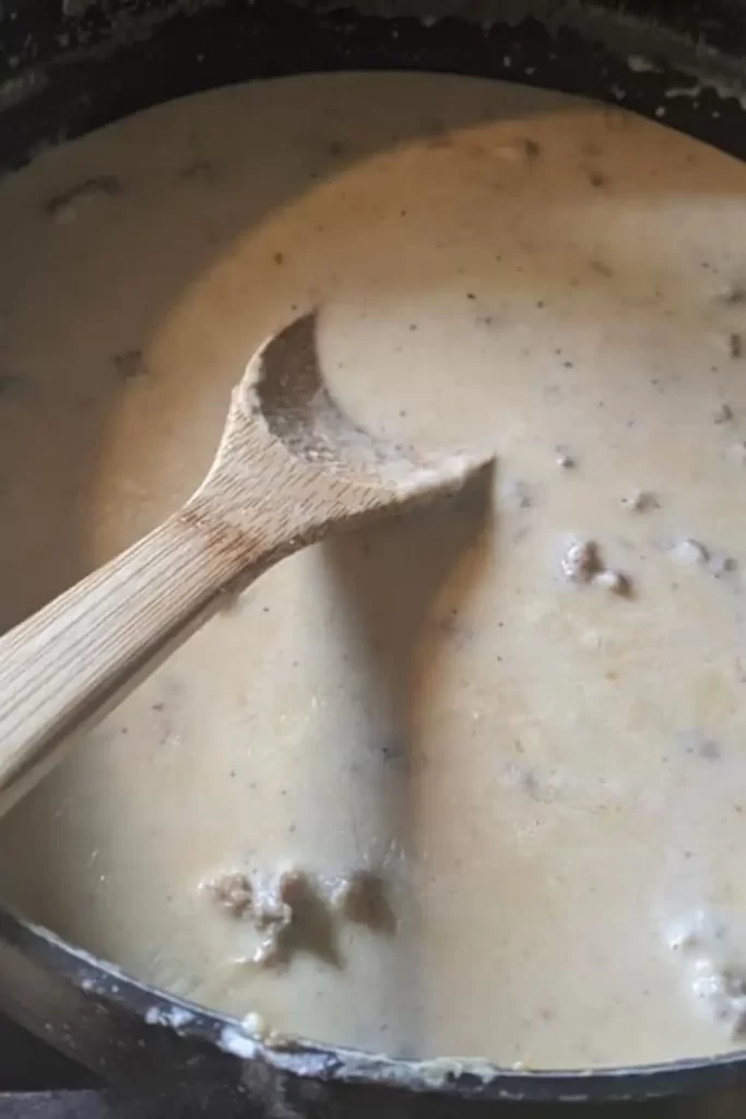 Homemade Biscuits and Gravy with Sausage