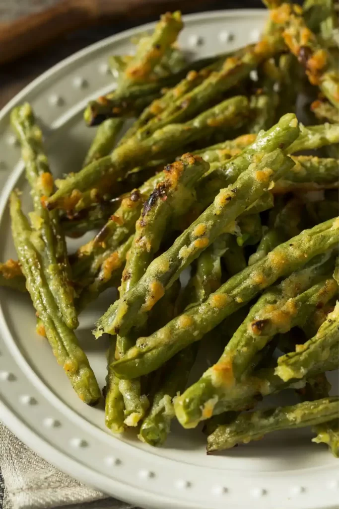 Green beans roasted with Parmesan