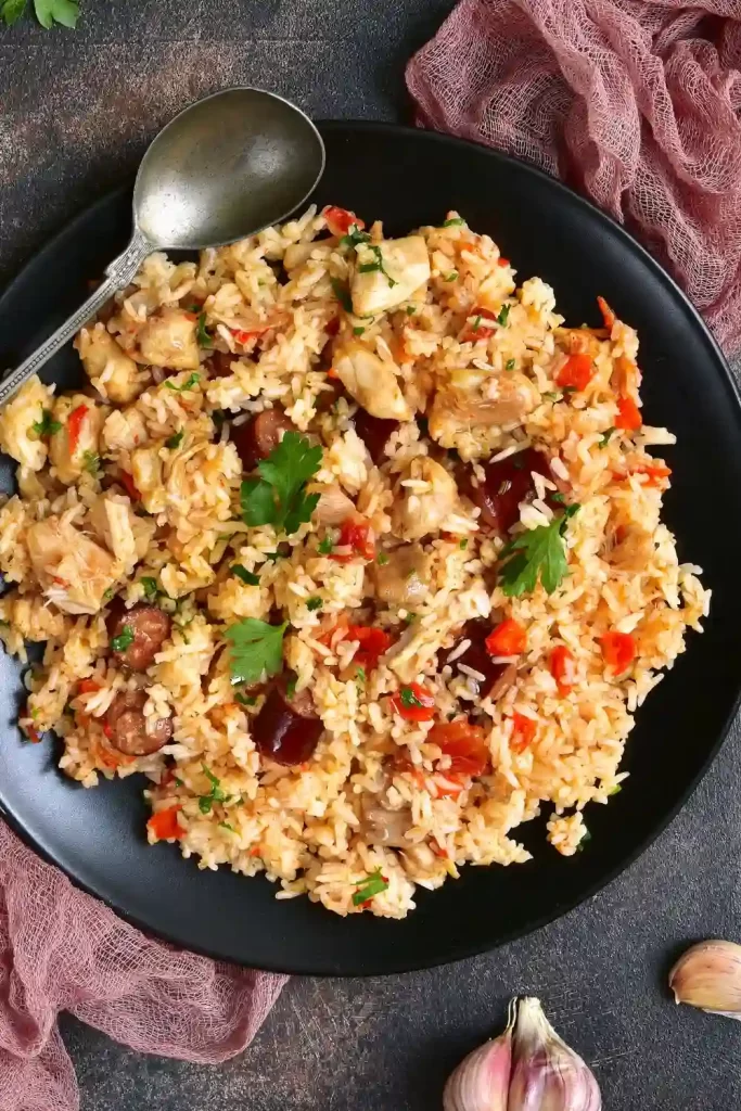 The recipe for hot chicken jambaya