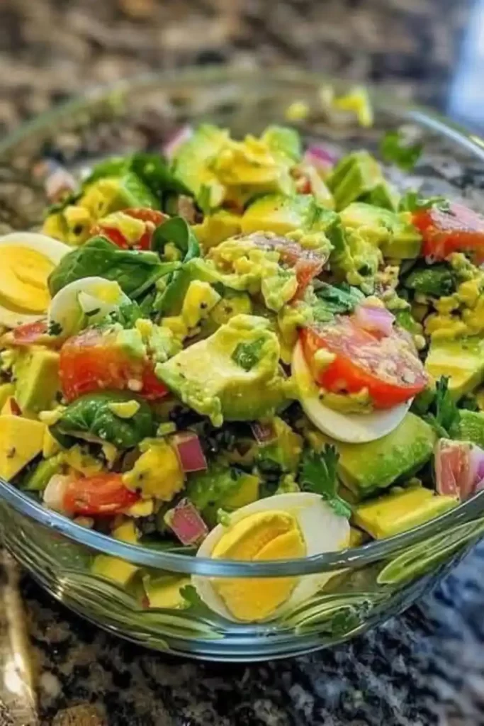 Avocado egg salad recipe is easy and sky